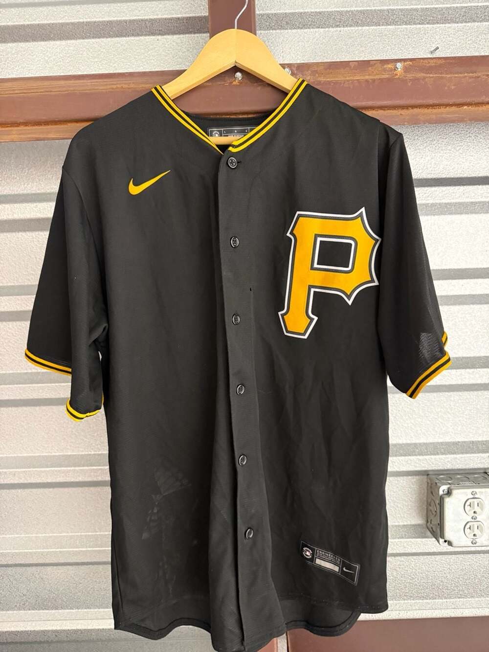 Nike Pittsburgh Pirates MLB Alternate Replica Jersey Black Size L